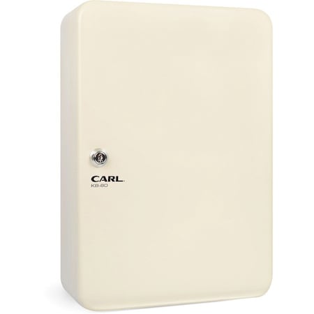 Carl Mfg Steel Security Key Cabinet, Steel, White, 80 Key Key Capacity CUI80080